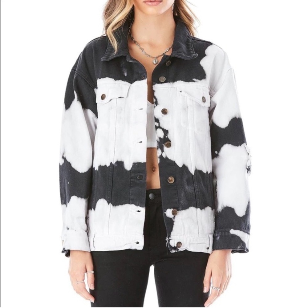 Carmar Black & White Tie-Dye Denim Jacket - XS